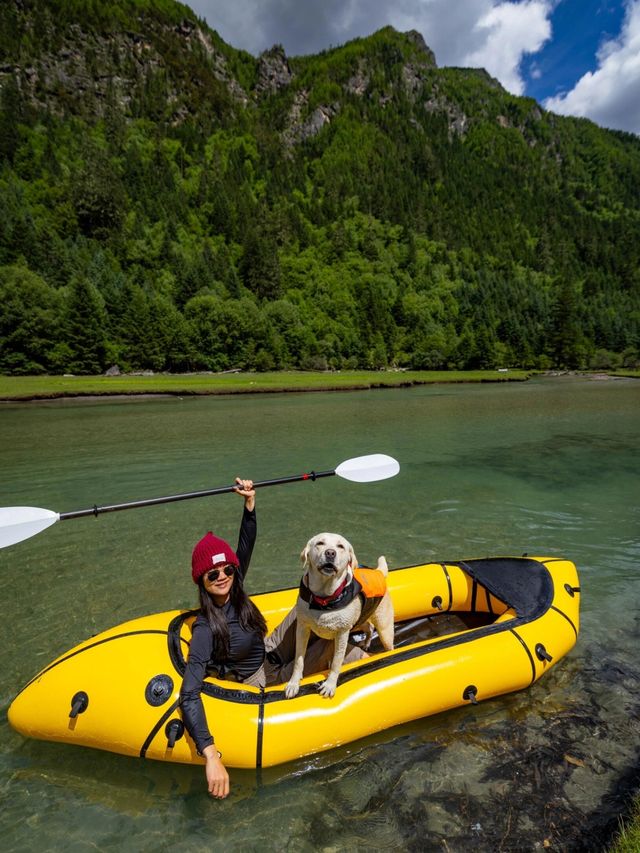 康定月亮湖遛狗人新玩法懶人露營更適合