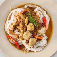 🔥ร้านขนมจีนลับๆในร้านจักรยานเก่า 