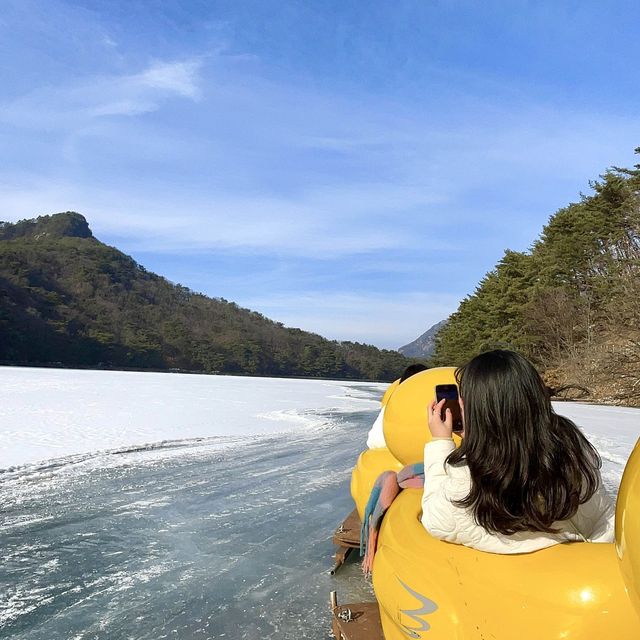 겨울철 익스트림 액티비티, 포천 산정호수 러버덕 기차🐥