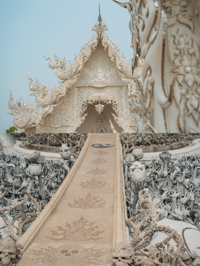 【タイ🇹🇭】よーく見ると怖い？！一度は行きたい純白のお寺！