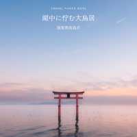 湖中に佇む大鳥居（白鬚神社・滋賀県高島市）