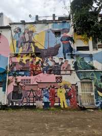 Colourful Street Art Along Melaka River