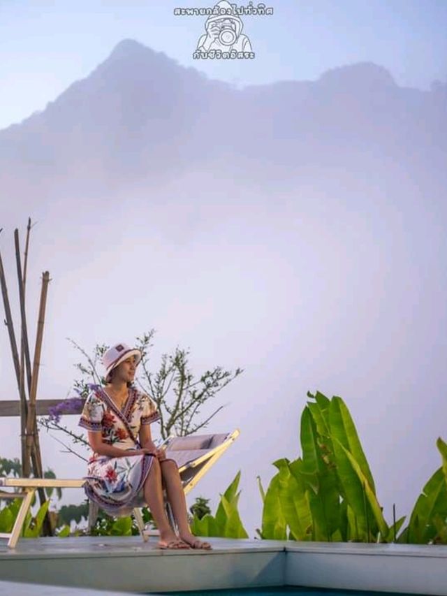 เขาสกที่พักสระว่ายน้ำสวย :Magical mountains Veiw