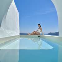 Santorini 人生住過最美的酒店🩵