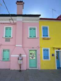 Rainbow Town of Burano in Venice, Italy 🇮🇹🌈