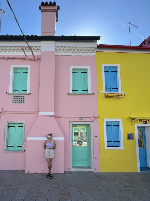 Rainbow Town of Burano in Venice, Italy 🇮🇹🌈