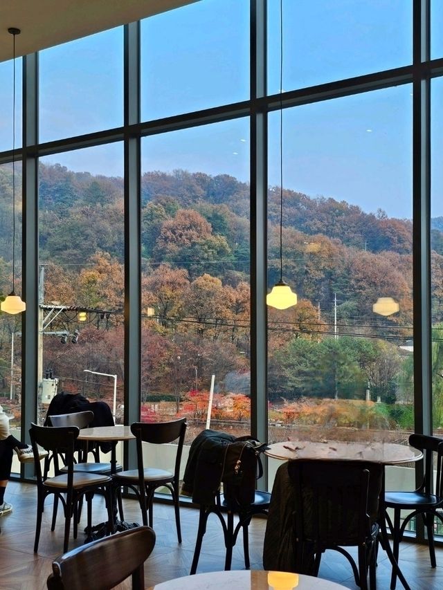 호텔 느낌의 인테리어에 통 창으로 보이는, 확 트인 ! 뷰 맛집