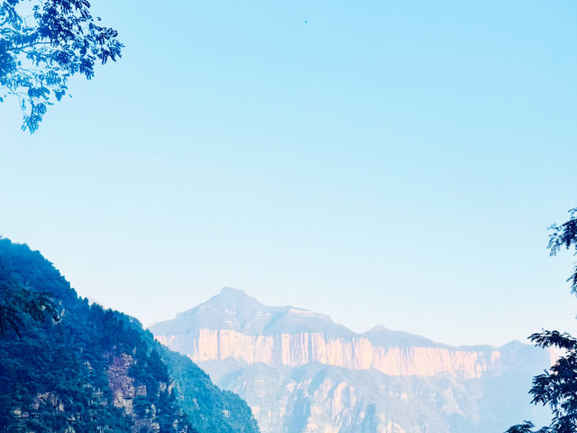Incredible sunset on top of the Tian Jie mountains