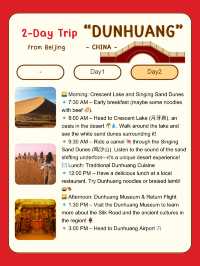 2-Day Trip “Dunhuang” Adventure 🏜️🌟 