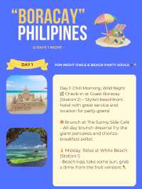 Boracay itinerary 