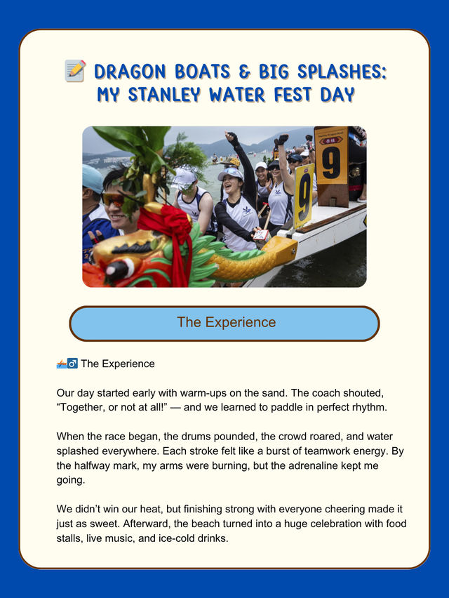 📝 Dragon Boats & Big Splashes: My Stanley Water Fest Day
