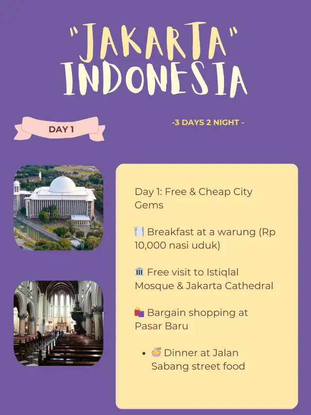 🇮🇩 Jakarta Itinerary 3days
