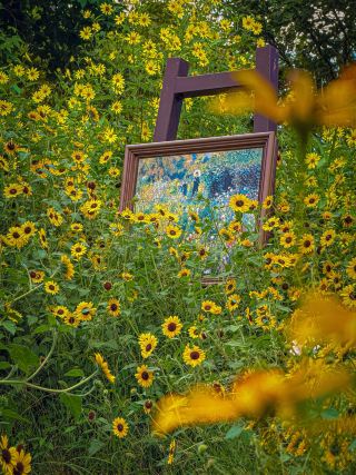 The view I gaze upon colors your canvas, and the world you create becomes the scenery I see.