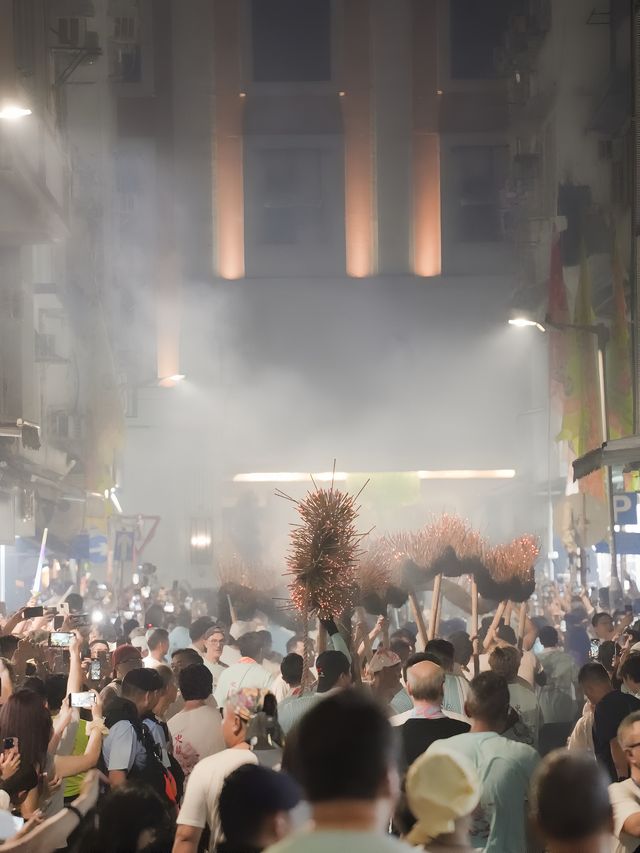 香港大坑舞火龍現場真的太震撼了！！