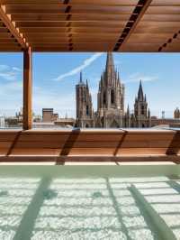 🌟 Barcelona Bliss: Snap & Sip at Colón Hotel Rooftop 📸🍷