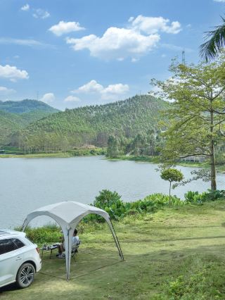 Drive directly to a hidden lakeside campsite near Guangzhou and Shenzhen