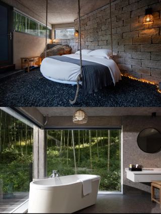 Anji Jane Love | Soaking in a private hot spring while watching the bamboo sea is so healing