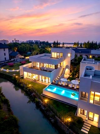 The ultimate short getaway in the Yangtze River Delta | Detached villas with courtyards + lawn cinema for the perfect vacation vibes