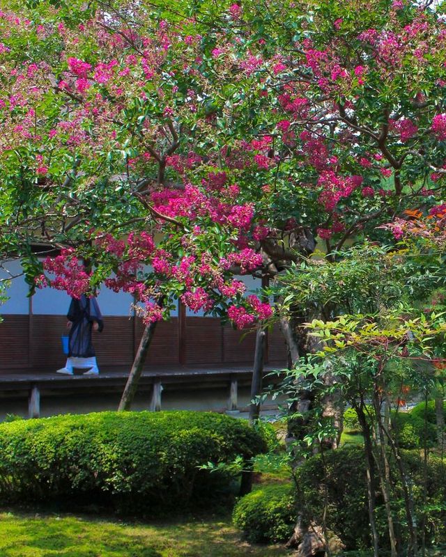 Beautiful temple with autumn foliage