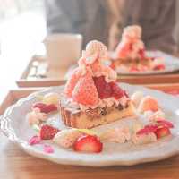 かわいい3色いちごタルト🍓