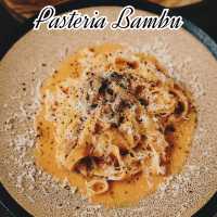 Pasteria Bambu ร้านพาสต้าเส้นสดย่านโดทงโบริ