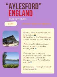 Aylesford itinerary for River Adventures