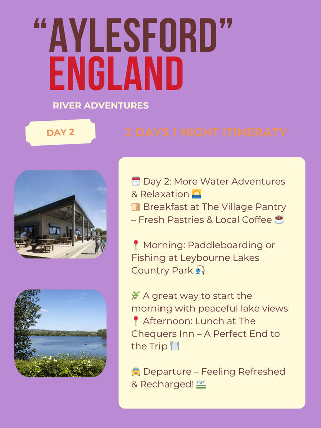 Aylesford itinerary for River Adventures