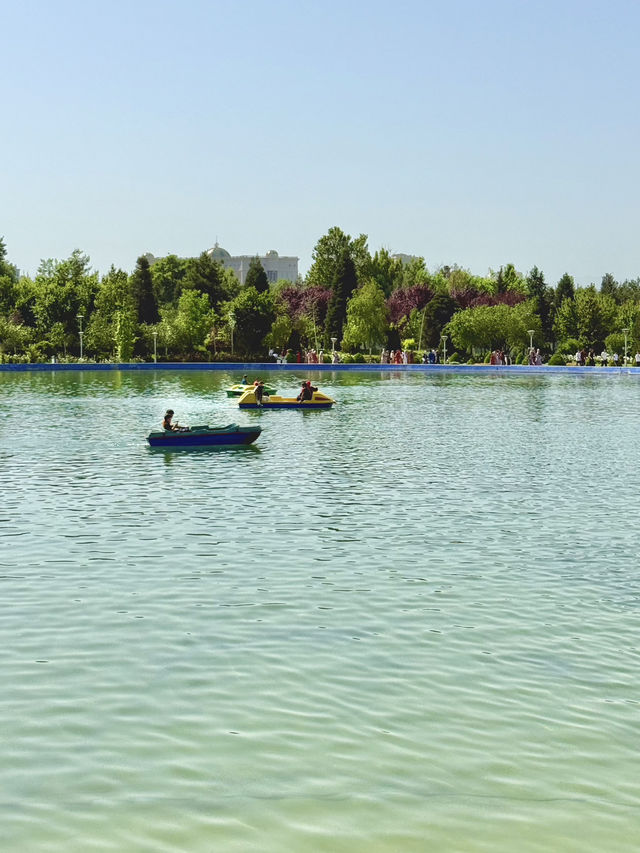 Spring Blooms at Flag Pole Park in Dushanbe