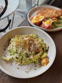 A Cozy European Hideout in Lavender: Crispy Rosti & Pistachio Pasta