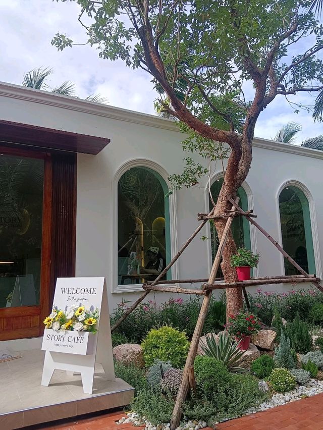 ร้าน story cafe ร้านกาแฟในสวนมะพร้าว