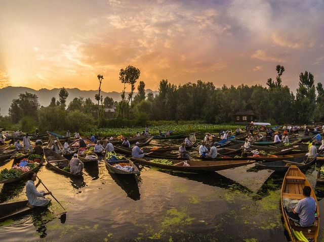 Floating Vegetable Market - Kashmir  Floating Vegetable Market - Kashmir