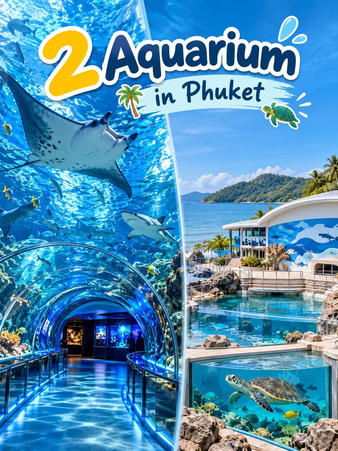 ✨แนะนำ 2 Aquarium ที่น่าเที่ยว ภูเก็ต📸📌🌊