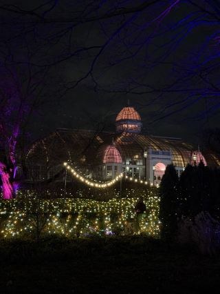 콜럼버스의 프랭클린 파크 컨서버토리에서 마법 같은 겨울밤