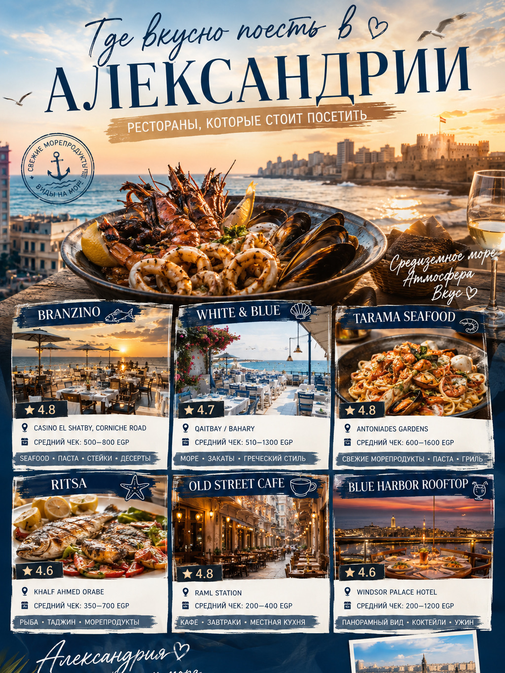 🐟 🇪🇬Where to eat deliciously in Alexandria: places worth coming hungry for