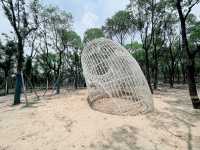 就是我，在38度的高溫裡帶娃去了公園大戶外