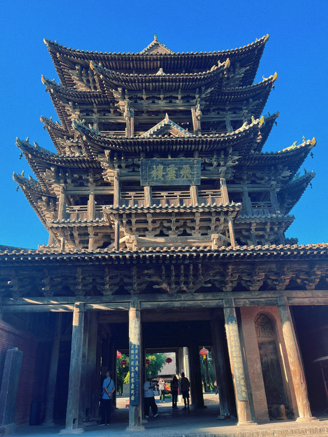 木構飛雲樓，黑神話悟空同款取景地。