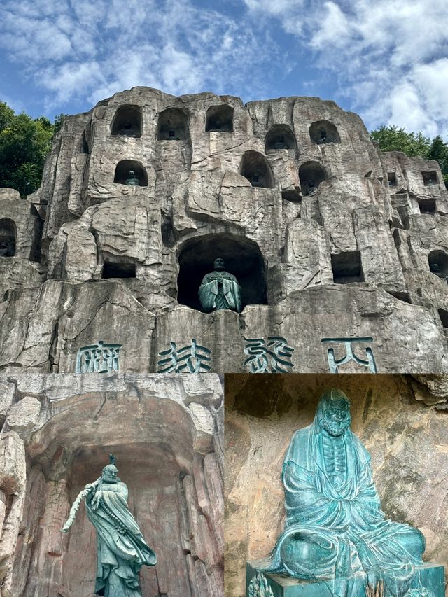 南京達摩古洞，百尊達摩石刻栩栩如生