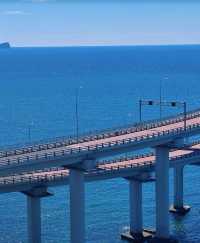 來到大連跨海大橋感受海風～