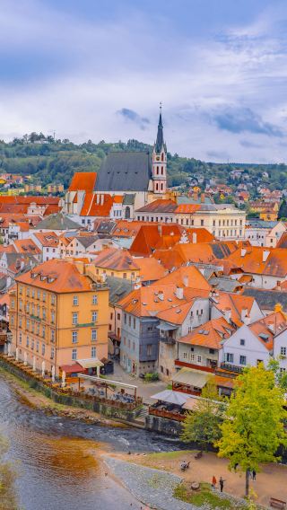 체코의 크룸로프 마을에서 사진 찍고 체크인하기, 이곳은 마치 미야자키 하야오 애니메이션 세계 같아요