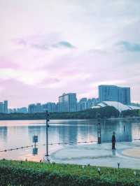 合肥天鵝湖｜暮色時分邂逅城市浪漫天際線