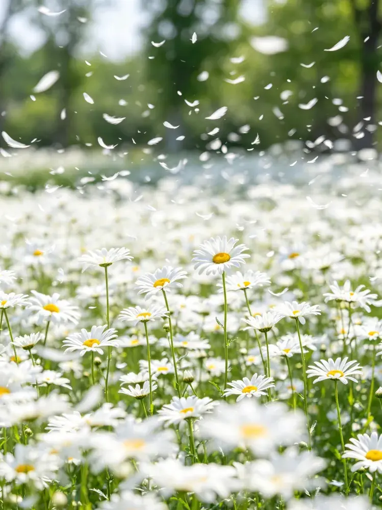 合肥駱崗｜5月の大滨菊の白いロマンチックな花海