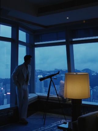 Watch a typhoon-stricken Victoria Harbour blues from the clouds in Hong Kong.