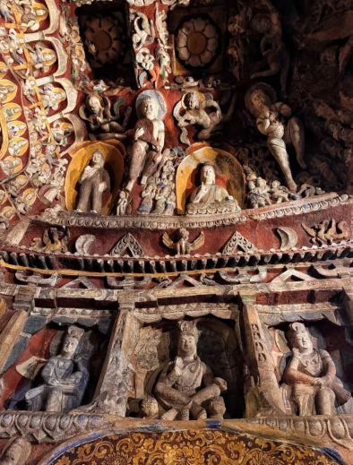硯　大同雲岡石窟　北魏の仏像文　新品未使用 山西の古建築は天下に冠たるもので、莫高窟に匹敵する大同の雲岡石窟