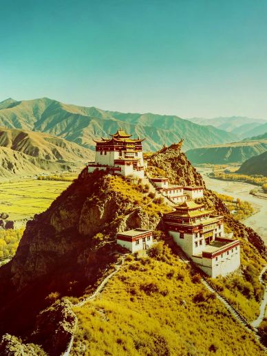 A hidden gem in autumn at Xiaqiong Temple in Qinghai! A thousand-year-old Buddhist holy site nestled in the Hehuang region.