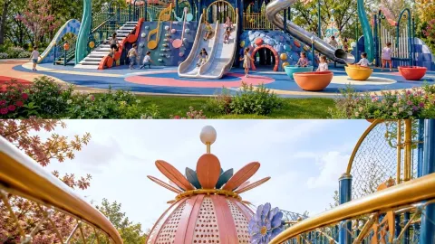 A dream check-in spot! A flower-themed kids' playground like a music box — traveler post in Toronto