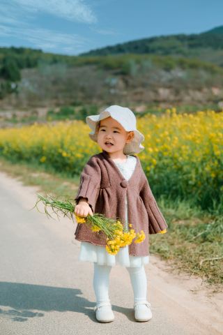 1h direct from Jinan outskirts | Changqing Shuangquan’s thousand-acre rapeseed flower fields, my two daughters ran wild in the flowers