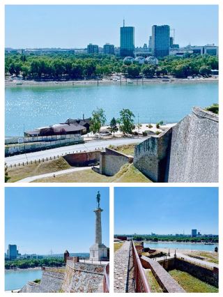 Standing Under a Golden Angel and Owning the Entire Belgrade Sky — Pobednik