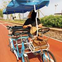 Rail bike by the water