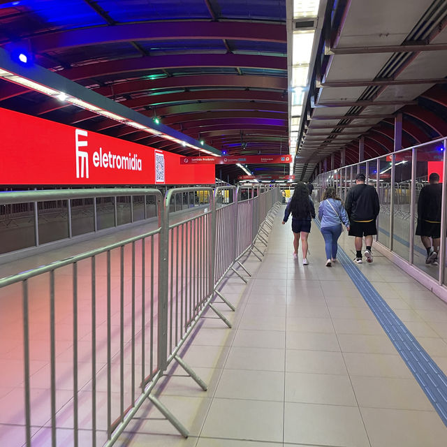 Riding the subway in São Paulo