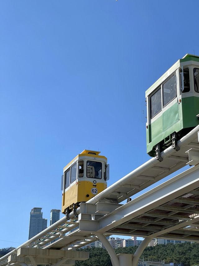 韓國釜山推薦必坐天空膠囊小火車-Blueline Park